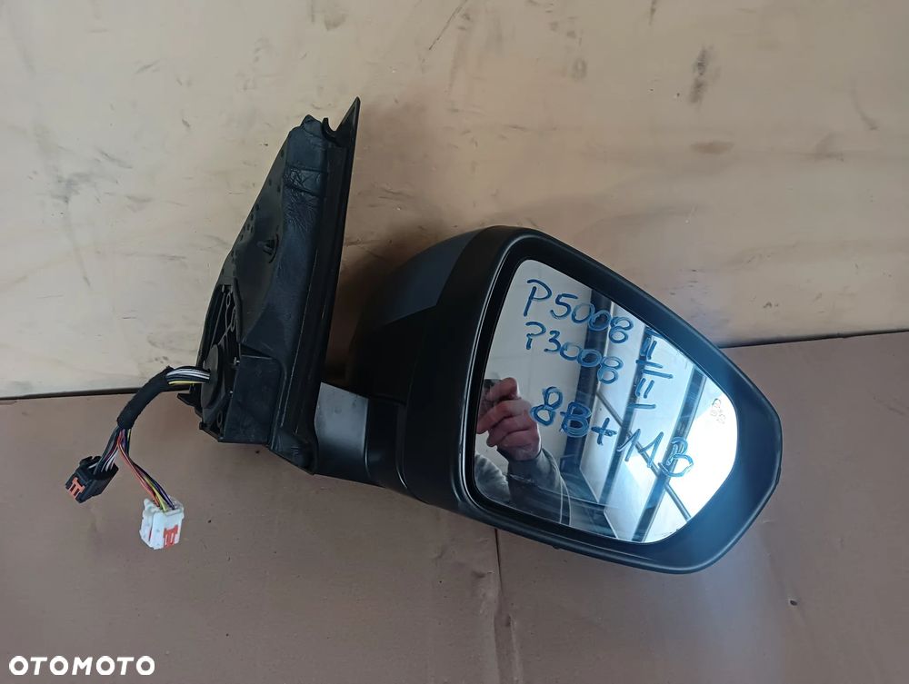 Peugeot 3008 II 5008 II prawe lusterko Europa Asystent 19pin - 1