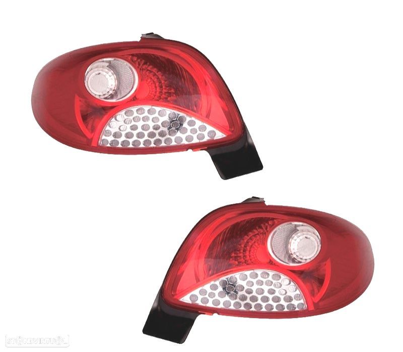 FAROLINS PEUGEOT 206 PLUS 09- BRANCO VERMELHO - 1