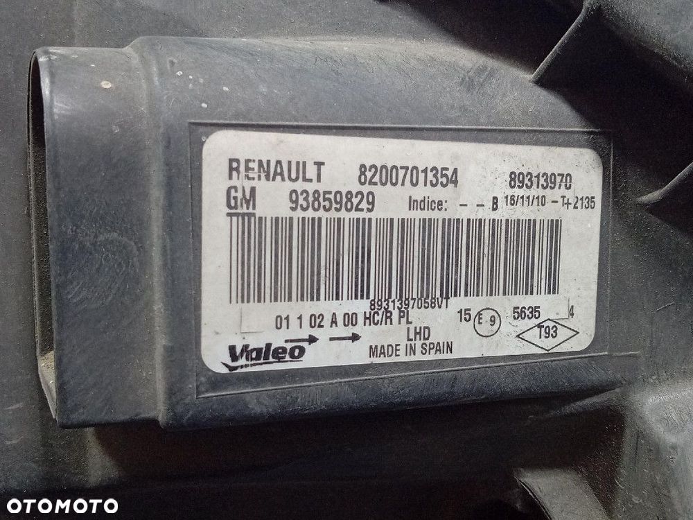 RENAULT TRAFIC II LIFT REFLEKTOR LEWY 8200701354 - 5