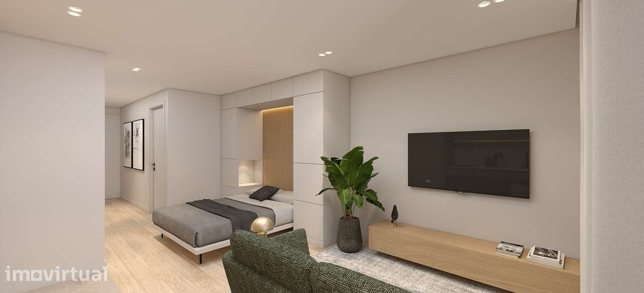 T0 Novo c/ Varanda e Lugar de Garagem em Mafamude (Centro de Gaia) - Grande imagem: 2/22