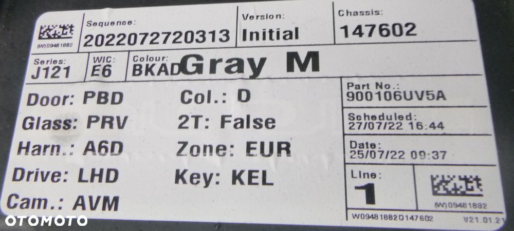 Nissan Qashqai Klapa Tył 900106UV5A - 6