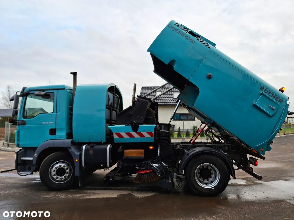 MAN TGM 18.290 Zamiatarka BUCHER 2 Silniki Karcher Mycie Ciśnieniowe - 12