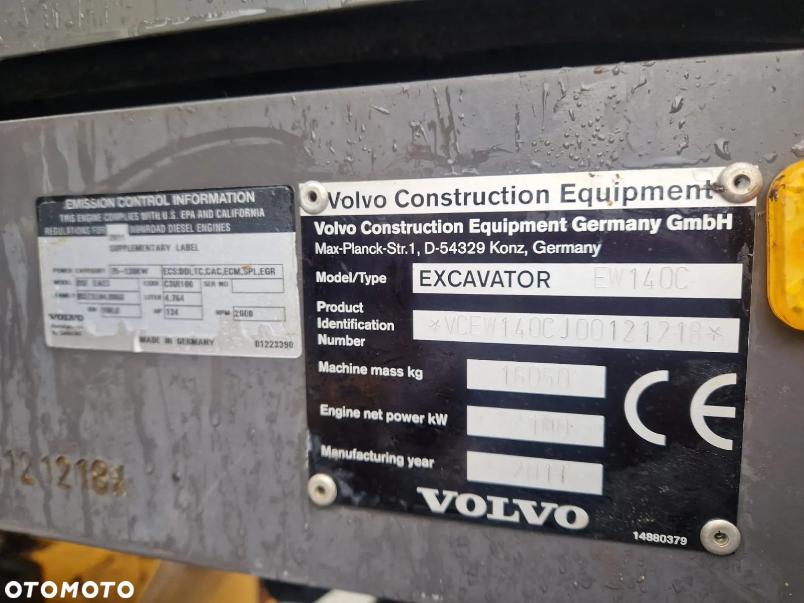 Volvo EW140C Rotator PODPORY 160 180 - 2