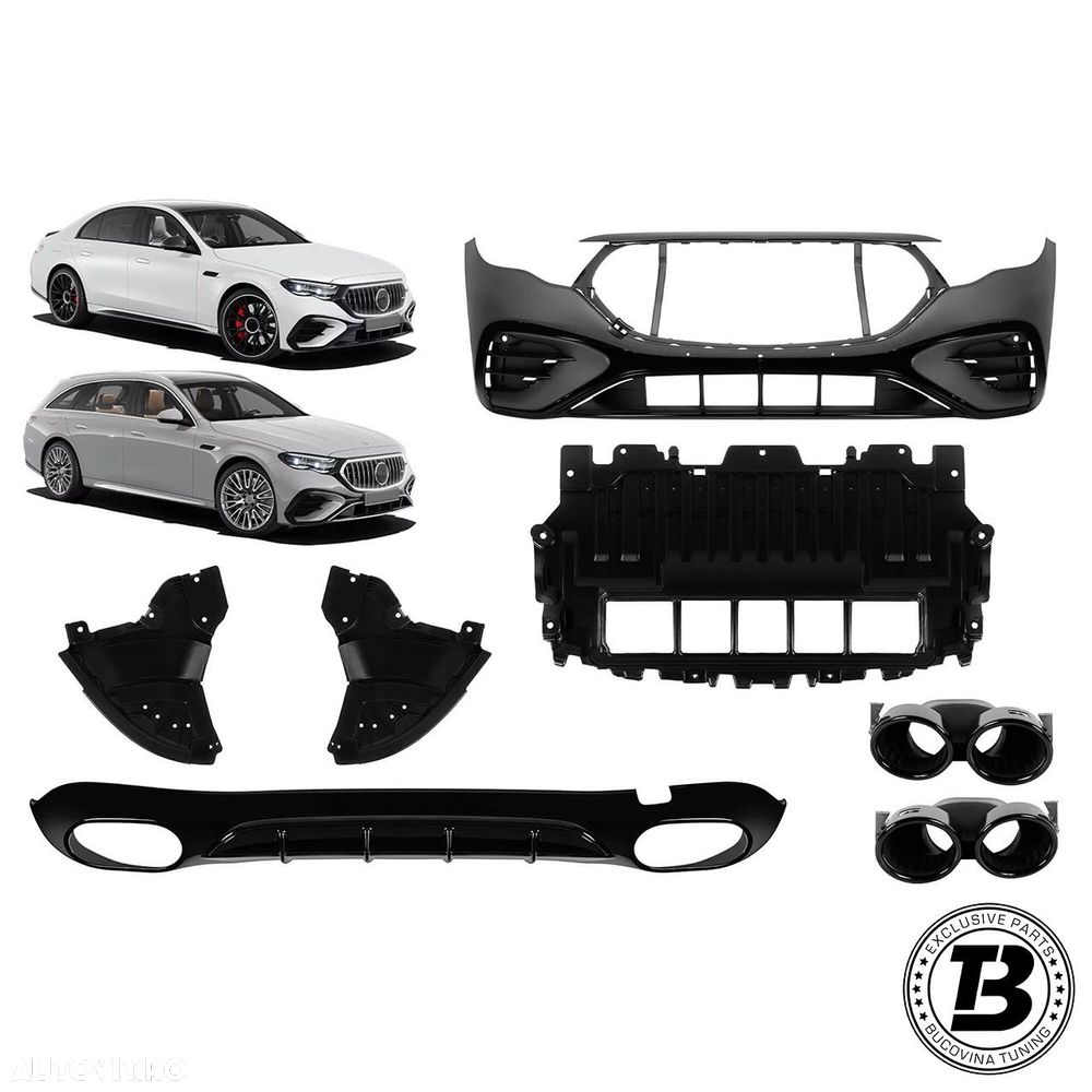Pachet Exterior compatibil cu Mercedes E Class W214 S214 53A Design - 1