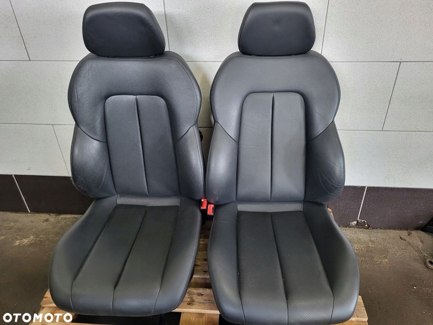 MERCEDES SLK R170 LIFT FOTEL FOTELE CZARNA SKÓRA UK - 1