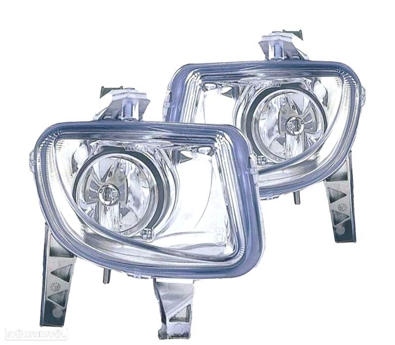 FARÓIS DE NEVOEIRO FIAT GRANDE PUNTO 05-09 FUNDO CROMADO - 1