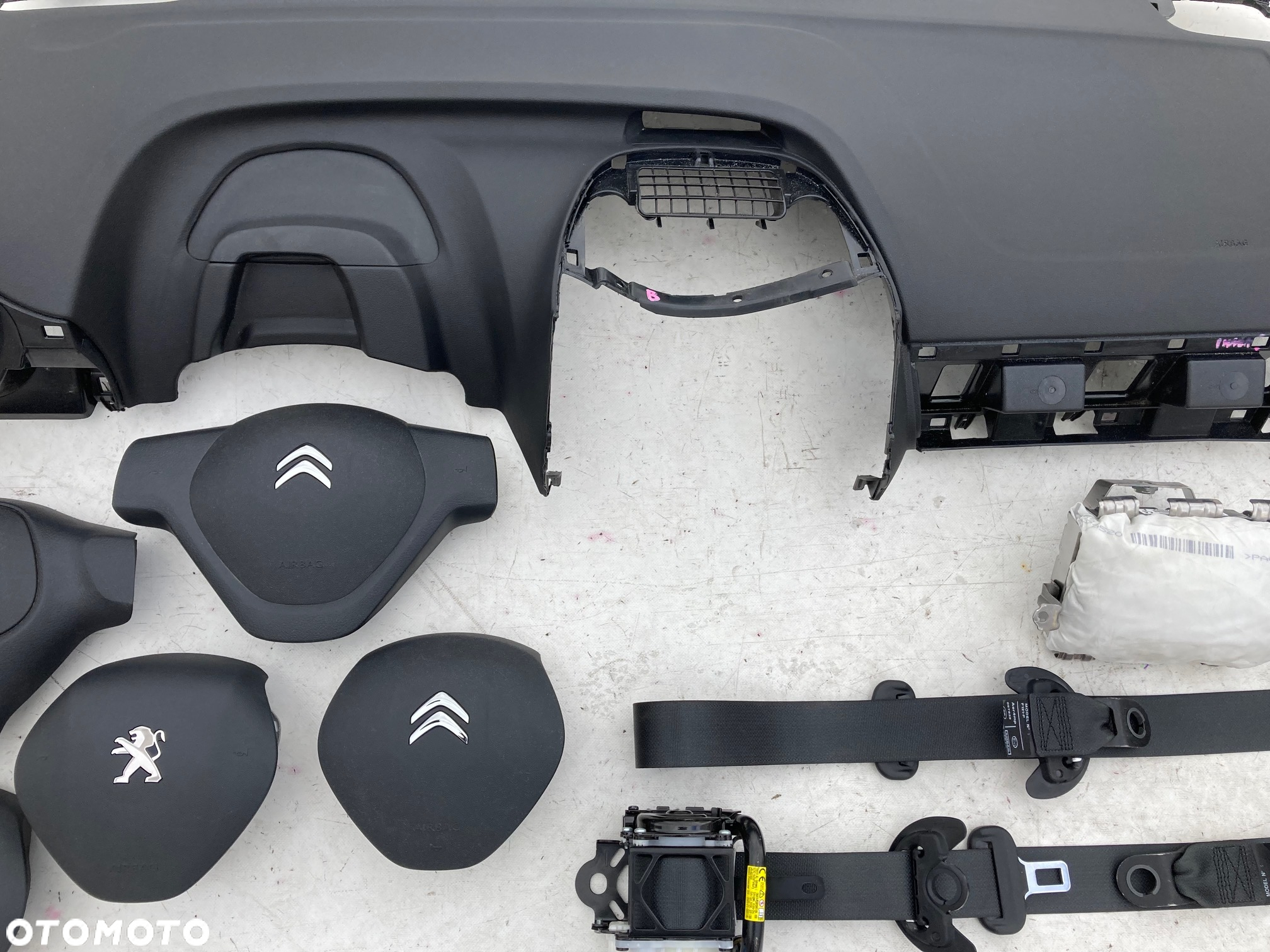 PEUGEOT 108 DESKA KONSOLA KOKPIT PULPIT PÓŁKA PARAPET AIRBAG SRS PODUSZKA POWIETRZNA KIEROWCY PASAŻERA AIR BAG PASY PAS   NOWY KPL NEW NEU NEV - 5