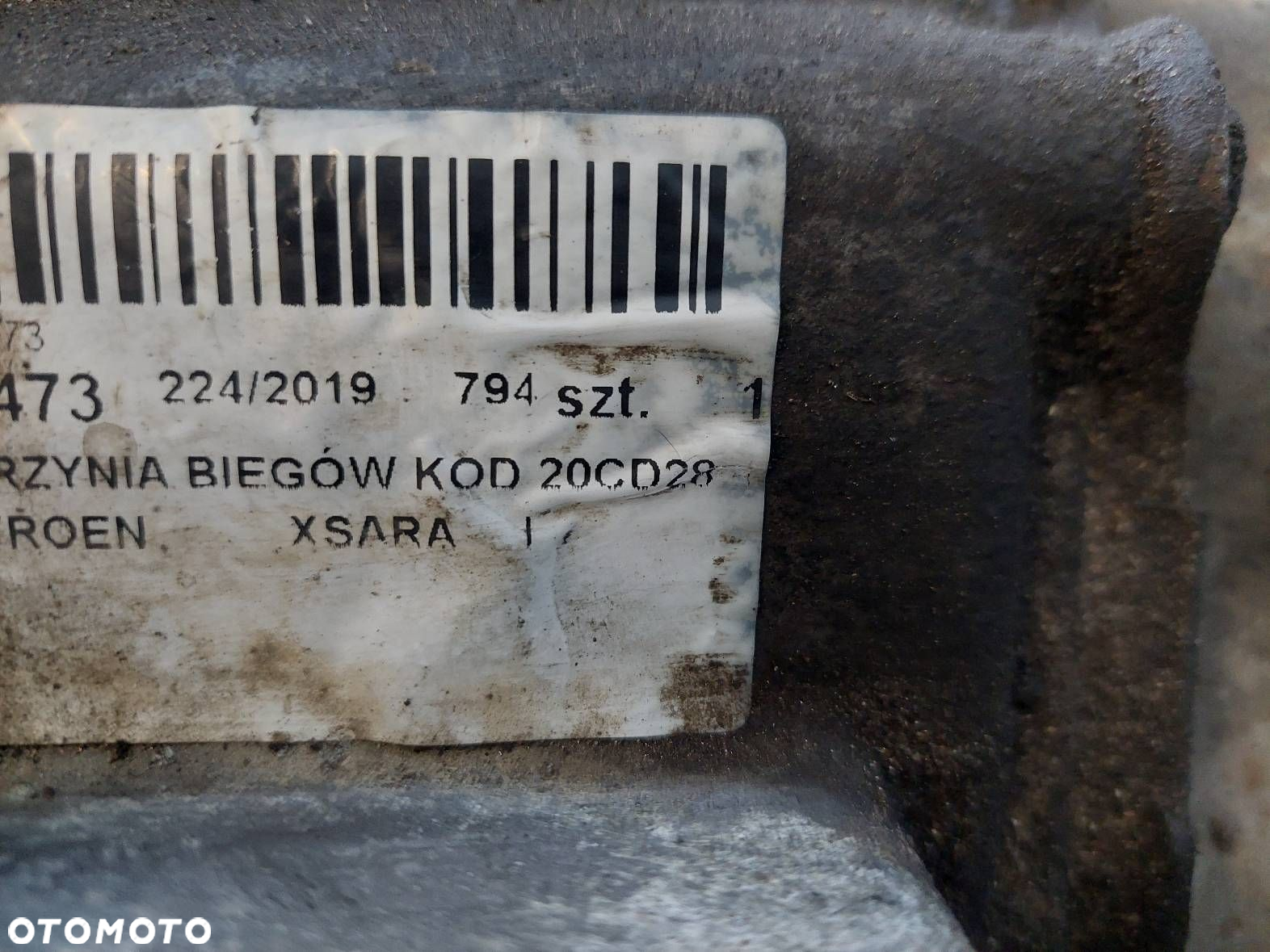 SKRZYNIA BIEGÓW CITROEN XSARA I LIFT 1.4 8V 20CD28 - 5