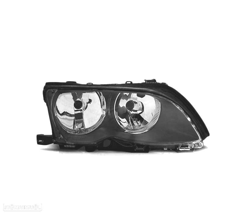FAROL DIR BMW E46 01-05 FUNDO PRETO - 1