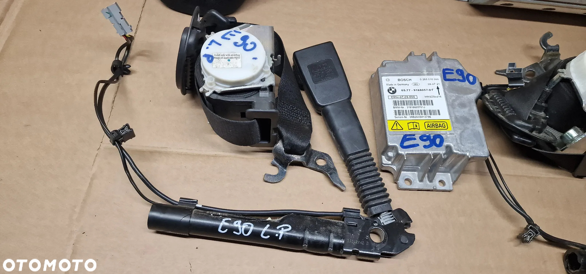 Poduszka kierownicy konsoli poduszki pasy sensor napinacze naboje AIRBAG zestaw naprawczy BMW 3 E90 - 4