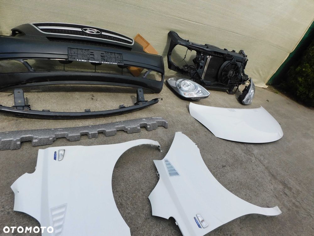 Hyundai H1 II Starex Przód Maska Zderzak Lampy Chłodnice Pas BIAŁY - 10
