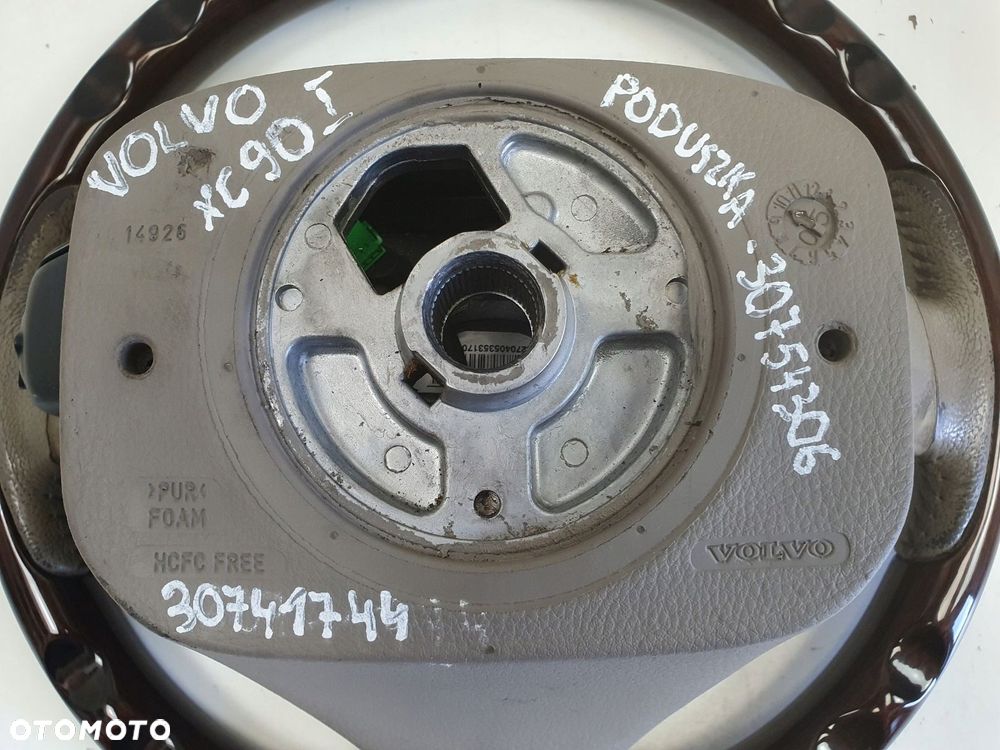 Volvo XC90 I lift DREWNIANA KIEROWNICA drewno SKÓRZANA skóra multifunkcja - 8