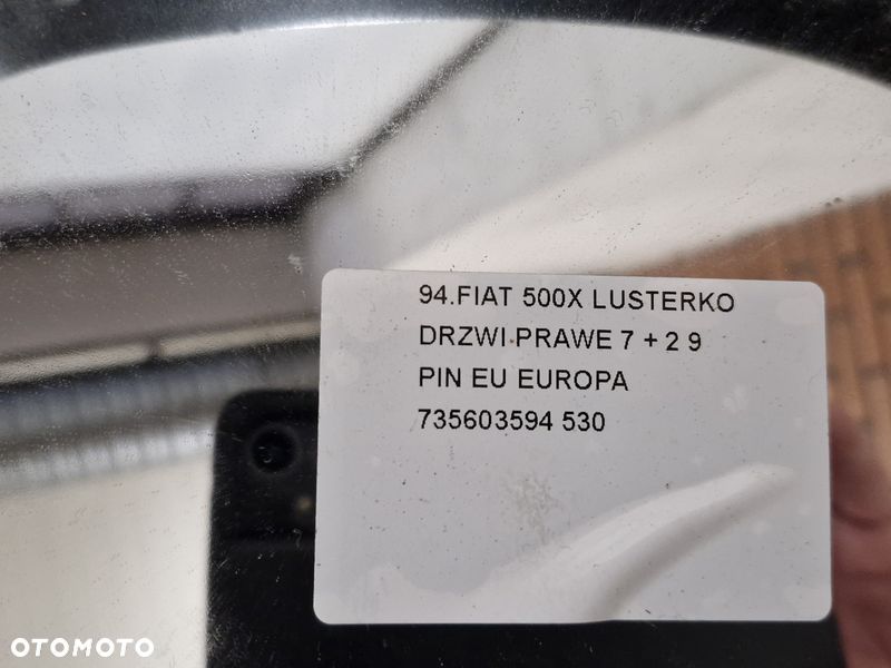 fiat 500x lusterko drzwi prawe 7+2 9 pin eu 735603594 - 7