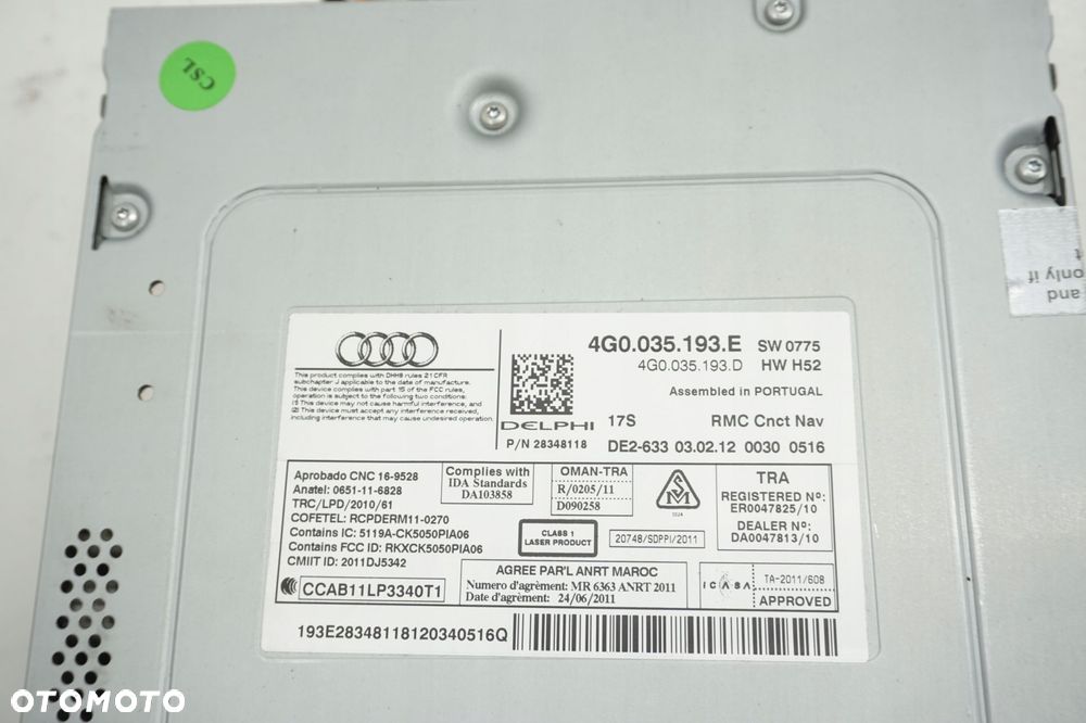 AUDI A6 C7 NAWIGACJA GPS MULTIMEDIA 4G0035193E - 3