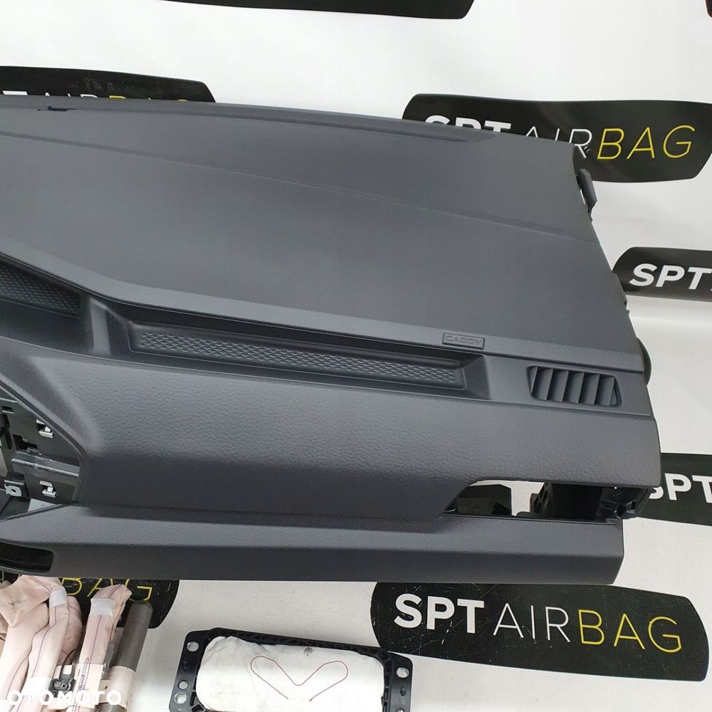 VW CADDY 2K7 DESKA ROZDZIELCZA KONSOLA KOKPIT PULPIT PODUSZKI AIRBAG AIR BAG PASY KIT SET - 4