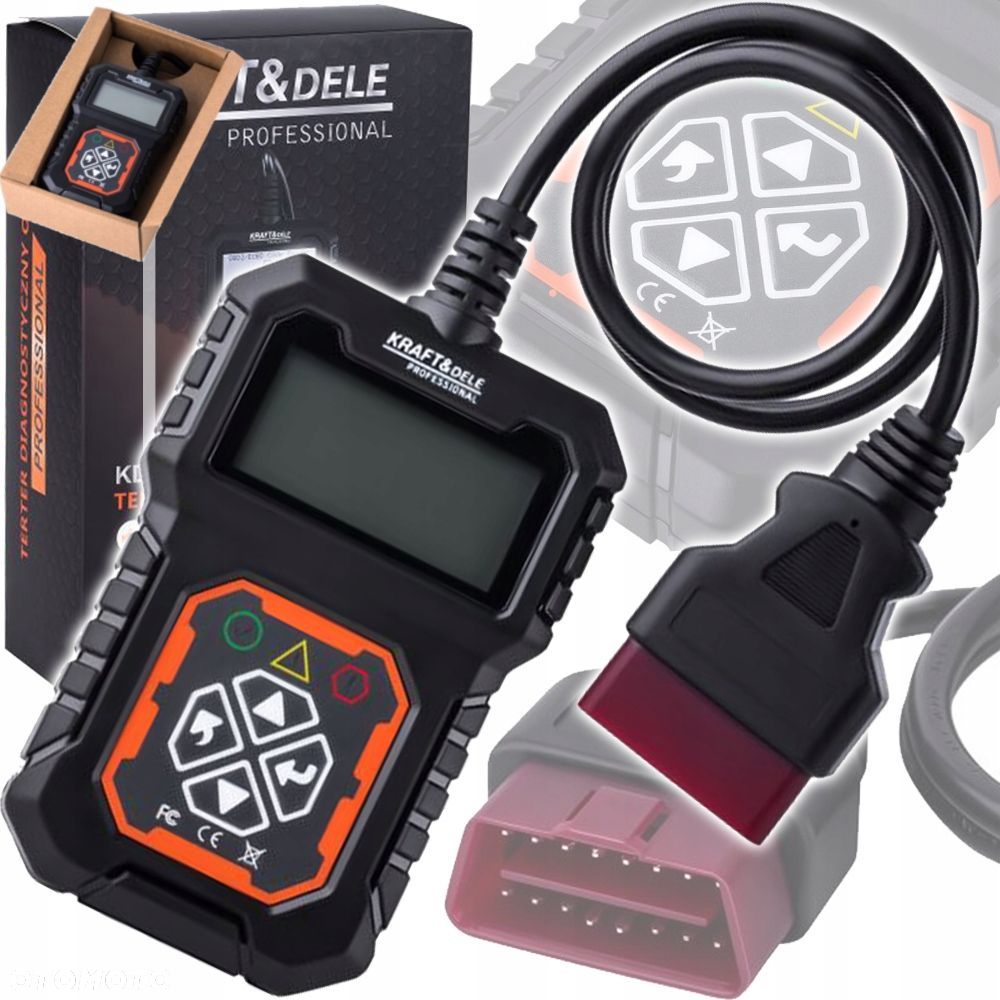 KRAFTDELE PROFESJONALNY SKANER MIERNIK TESTER DIAGNOSTYCZNY OBDII LCD 5670 - 14