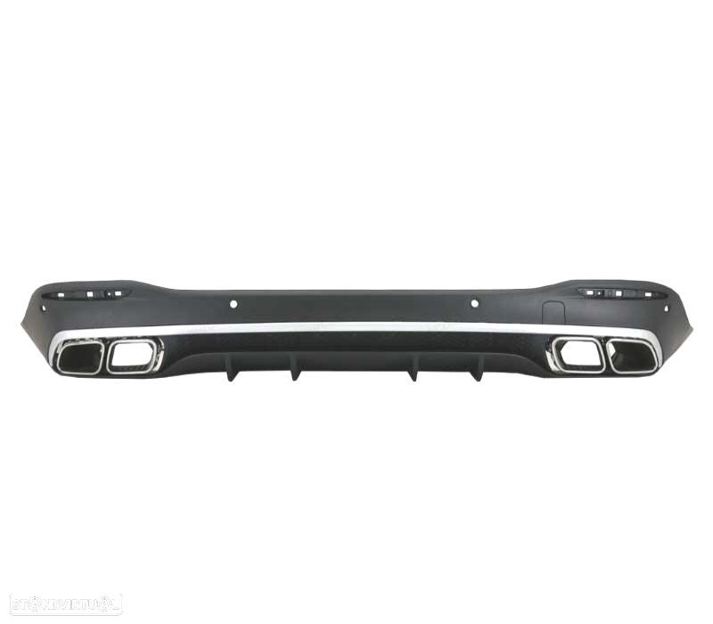 DIFUSOR TRASEIRO MERCEDES GLE W167 20- + PONTEIRAS DE ESCAPE LOOK AMG GLE63 - 3