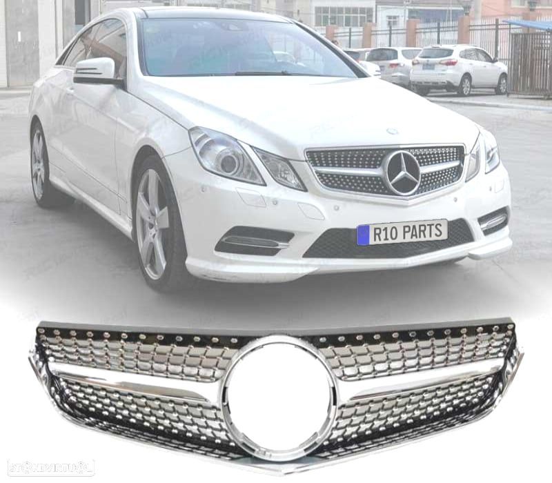 GRELHA DIANTEIRA MERCEDES W207 LOOK DIAMOND 09-13 CROMADO - 1
