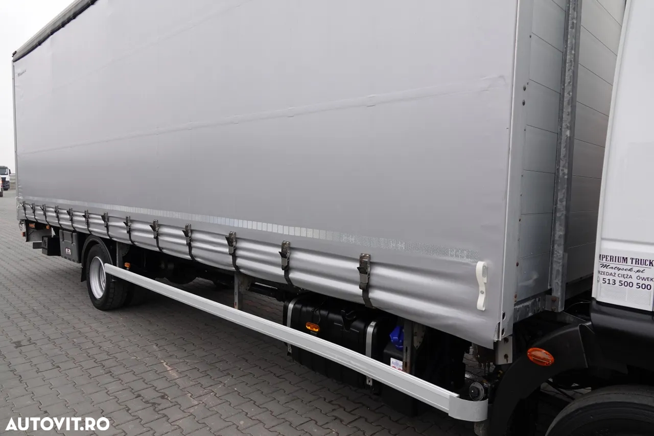 MAN EUROCARGO / 12. 190 / PERDEA - 8,5 m / SOLO / RIDIFICĂTOR / CONTRACTUL DE SERVICE POST / EURO 6 - 13
