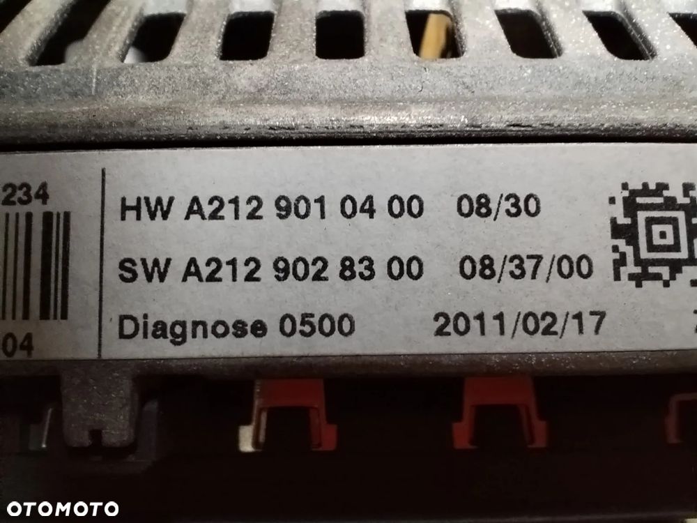 Mercedes W212 W207 radio CD oryginał A2129004910 + ekran wyświetlacz VDO A2129004900 komplet do MERCEDES w212 E-klasa 09- - 16