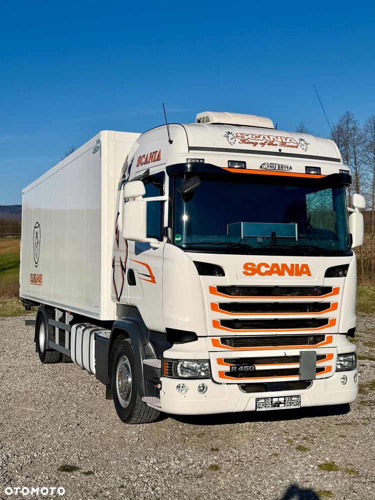 Scania SCANIA R450 / IZOTERMA / KONTENER / DO ŻYWCA / SILNIK 6 CYLINDROWY / 13 LITROWY  / KLIMA POSTOJOWA / WINDA / SPROWADZONY / SYPIALKA / AUTOMAT / 18 PALET / E6 / STAN BARDZO DOBRY - 13