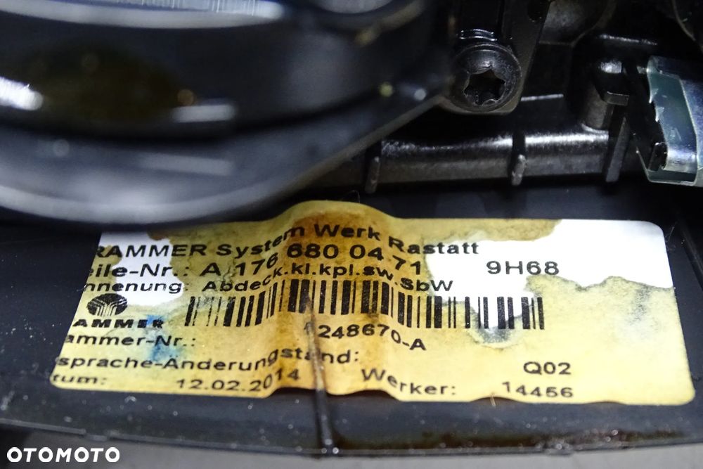 Mercedes CLA W117 A W176 Tunel środkowy Schowek 1766800471 1766801810 1766801250 - 7