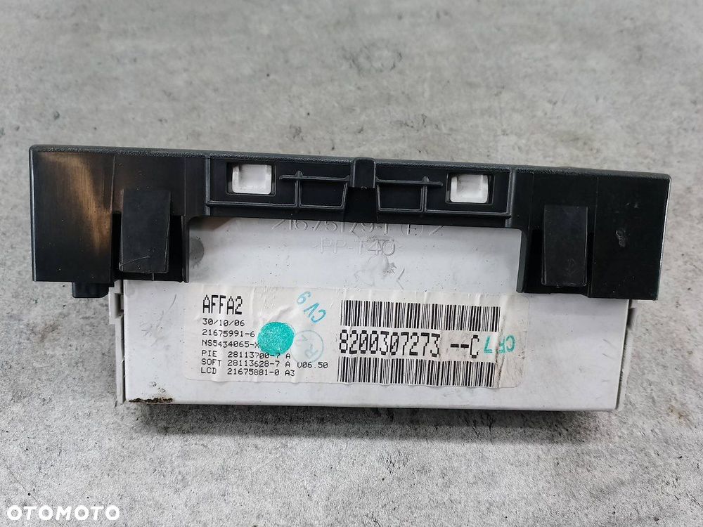 WYŚWIETLACZ RENAULT CLIO III 8200307273-C 1.5 DCI - 4