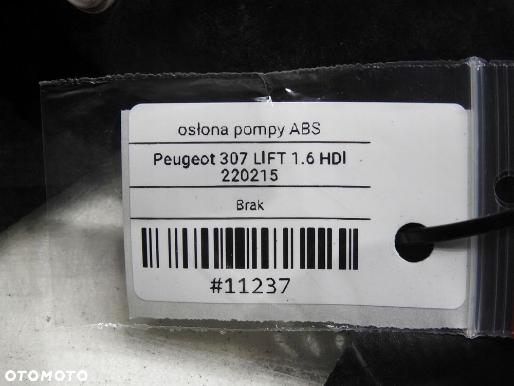 OSŁONA POMPY HAMULCOWEJ ABS PEUGEOT 307 1.6 HDI - 5