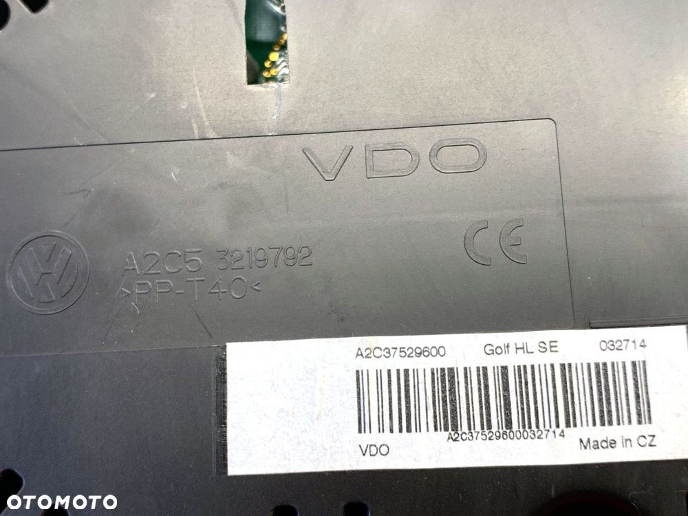 LICZNIK  VW GOLF PLUS V (5M1, 521) 2004 - 2013 1.4 TSI 90 kW [122 KM] benzyna 2007 - 2013 5M0920873 - 6