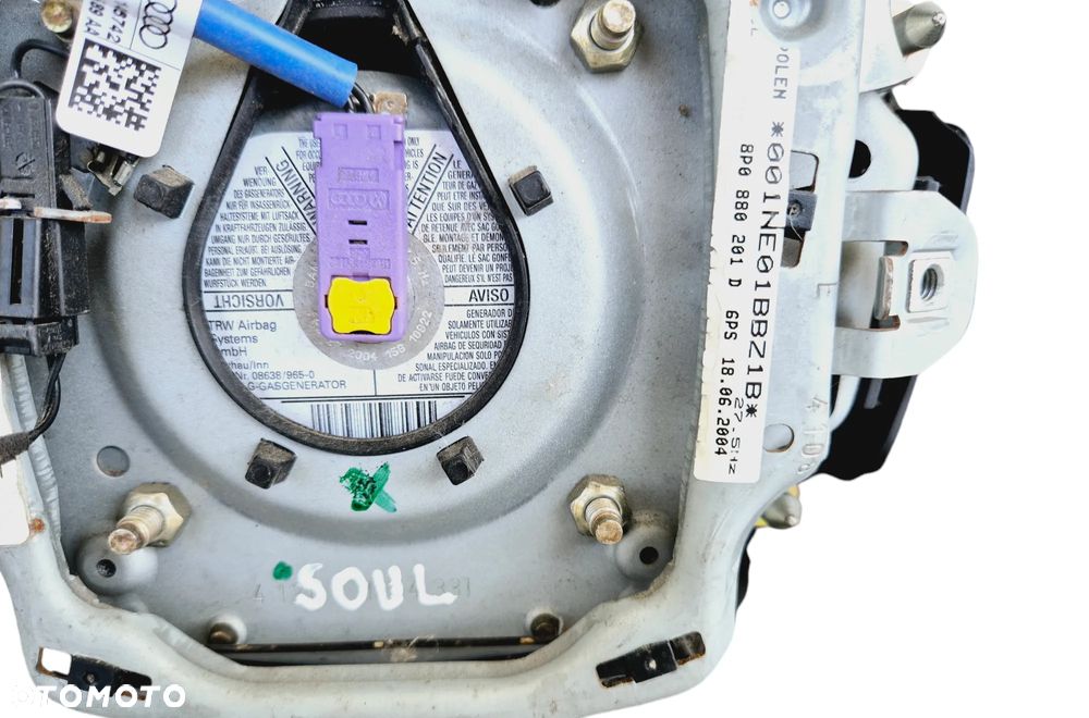 PODUSZKA AIRBAG KIEROWCY AUDI A3 8P | A4 B6 | A6 C5 8P0880201D | 8P0880201J - 14