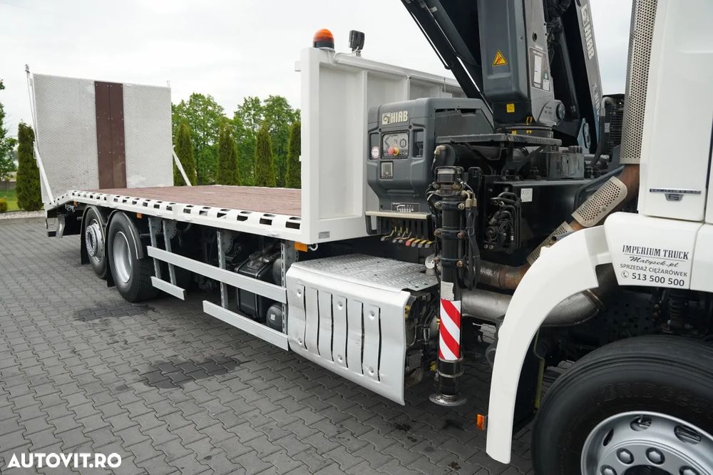 Mercedes-Benz AROCS 2533/ 6X2 / REMORCA AUTO + HIAB 188 B-2 HGV / COMANDE HIDRAULICE / TROLIU / PUNȚĂ RIDICATĂ - 16