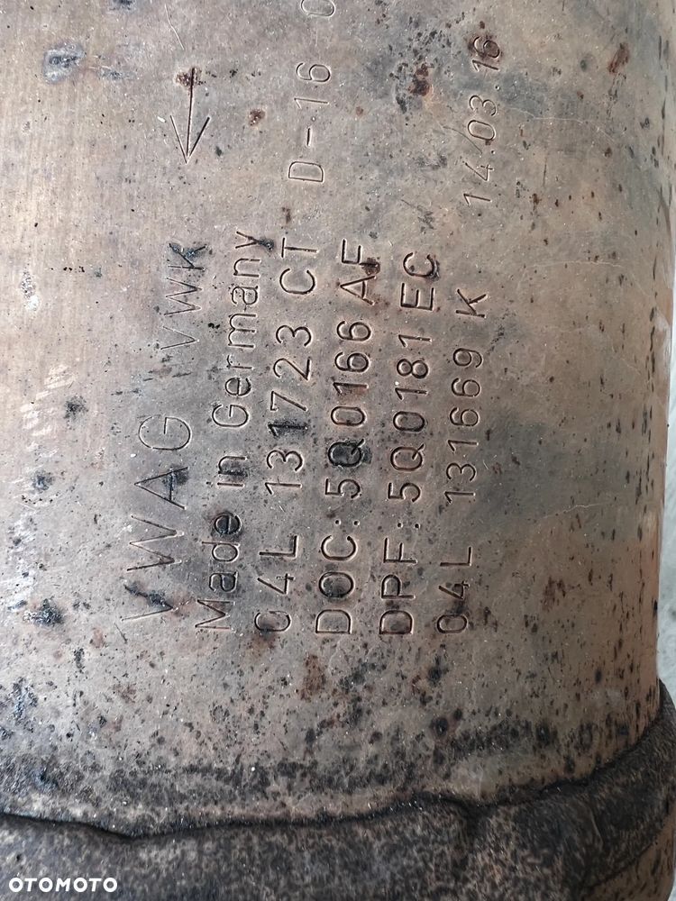 KATALIZATOR DPF 2.0 TDI 04L131723CT 5Q0166AF 5Q0181EC 5Q0131705 03L906051B ORYGINAŁ VW SKODA AUDI SEAT STAN BDB - 2