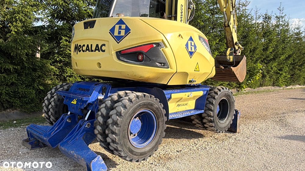 Mecalac Koparka 14 ton MECALAC 15 MWR koparko-ładowarka 3 łyżki widły 1 wł Centr.smarowanie Opony na BLIŹNIAKU 80%Camso ładowarka 714 12MTX 4x4 skrętne KLIMA kabina Premium silnik 146KM volvo EW140B DEUTZ szybka 35km/h - 8