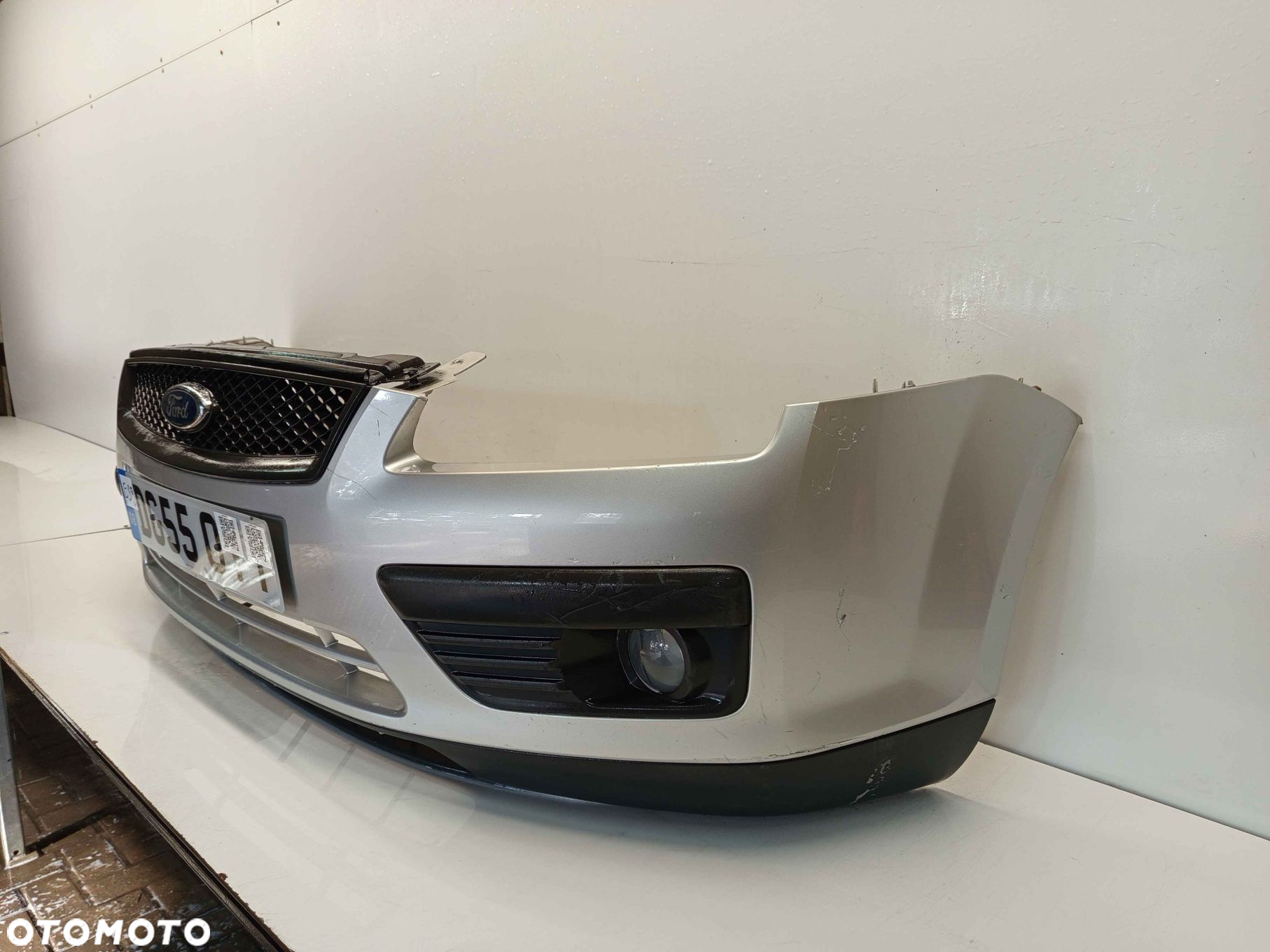} ZDERZAK PRZÓD PRZEDNI FORD FOCUS MK.2 2 II 03 SREBRNY HALOGENY - 2