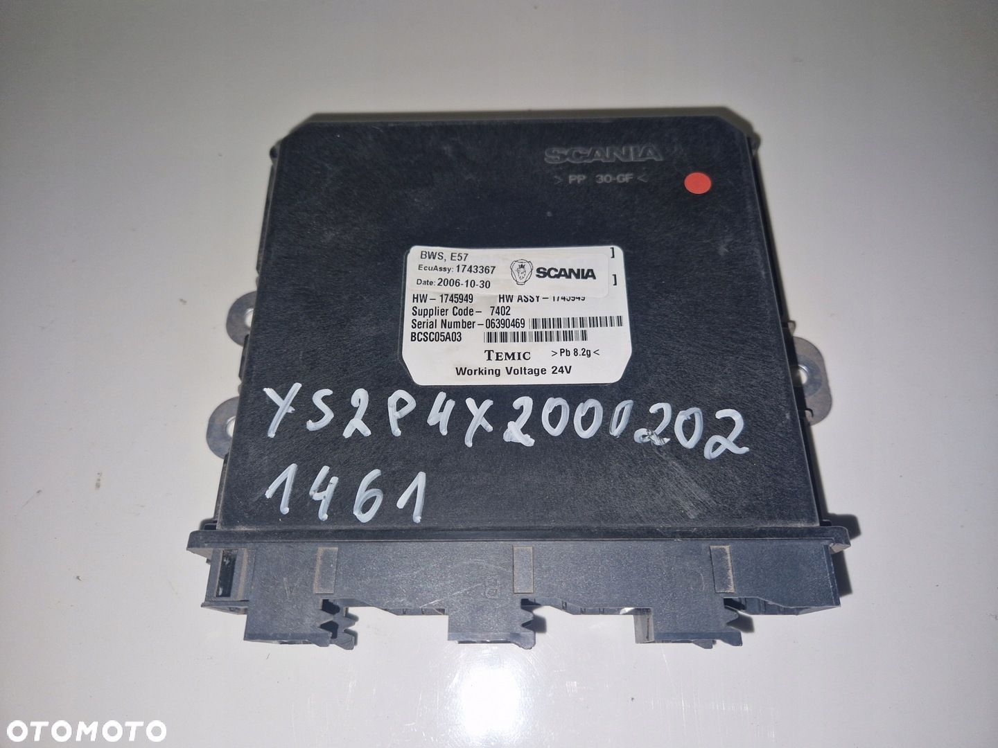 Sterownik SCANIA BWS E57 ECU BWS R P G Temic - 1