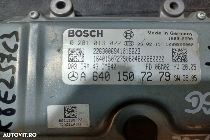 Calculator motor ECU A6401507279 A6401507279 Mercedes-Benz A-Class W1 - 2
