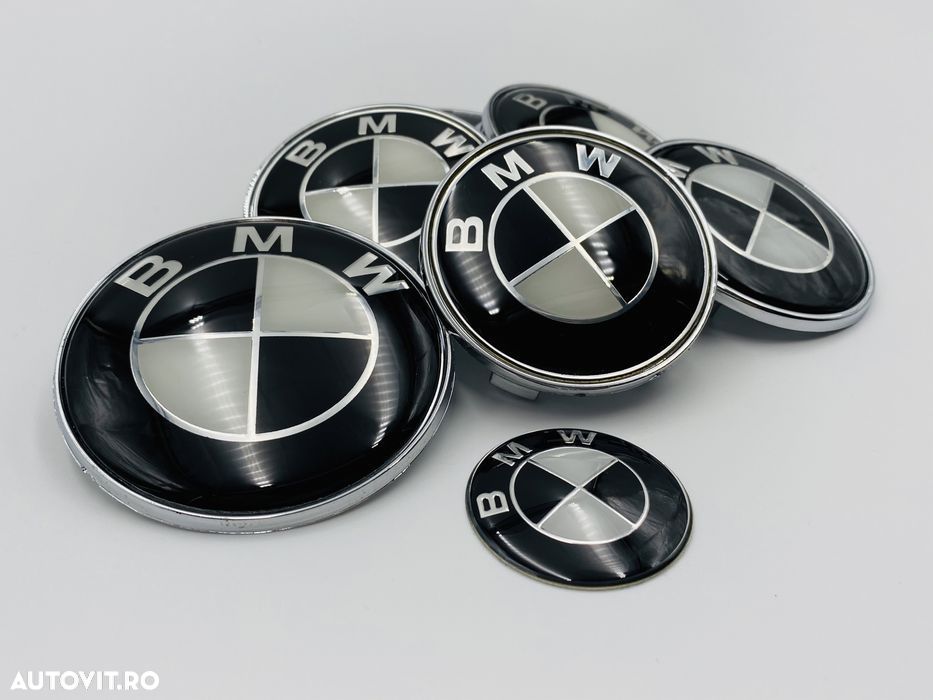 Set Embleme BMW negru/alb 7 bucati - 7