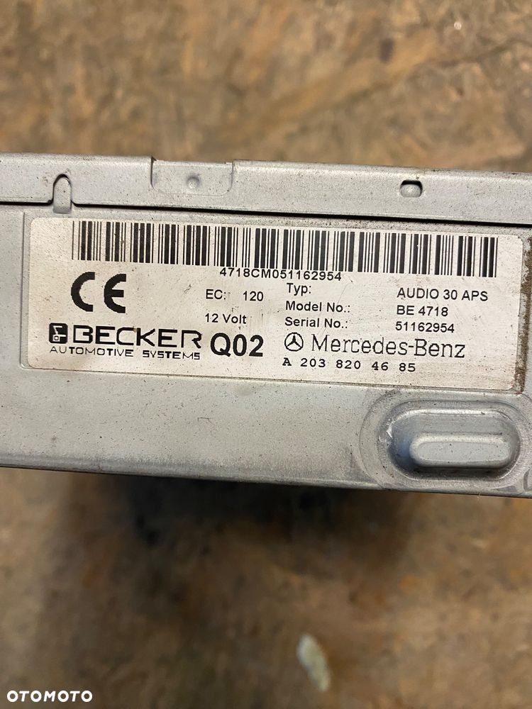 RADIO CD MERCEDES C-KLASA W203 A2038204685 2000- - 4