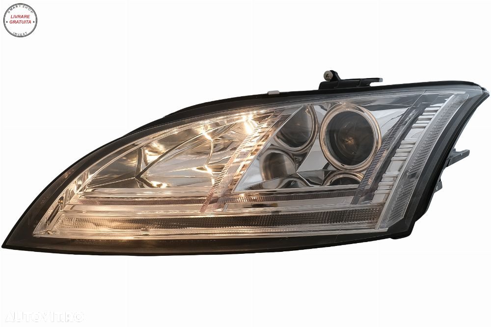 Faruri Xenon LED DRL Audi TT 8J (2006-2010) Crom Semnal Dinamic- livrare gratuita - 8