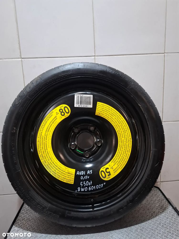 Koło dojazdowe Audi A5 2017 rok ET22 T125/70/ R19 hankook nr 8W0601027 - 1