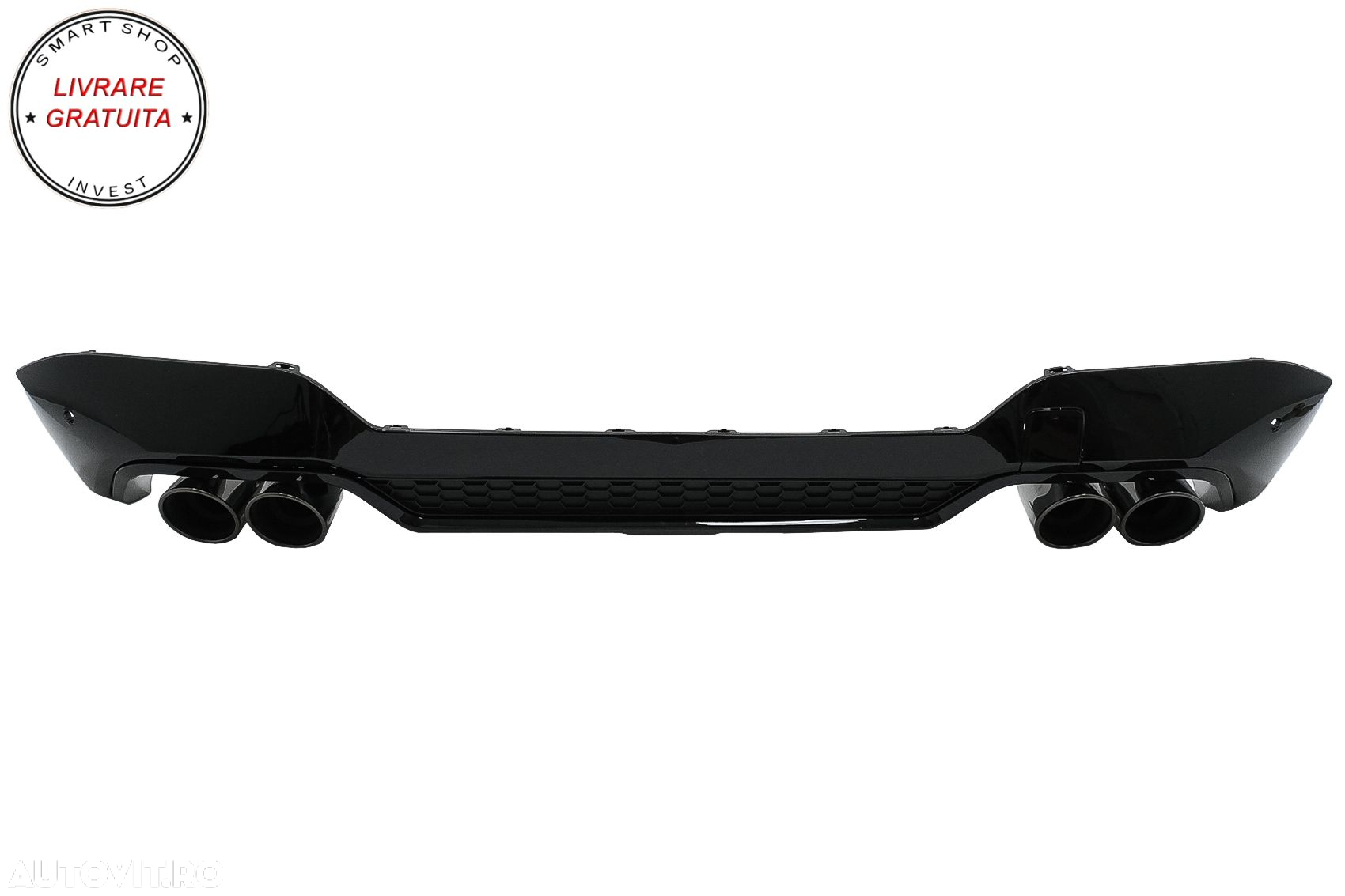 Difuzor Bara Spate Evacuare Dubla cu Ornamente evacuare BMW X3 G01 LCI M-Sport (20- livrare gratuita - 2