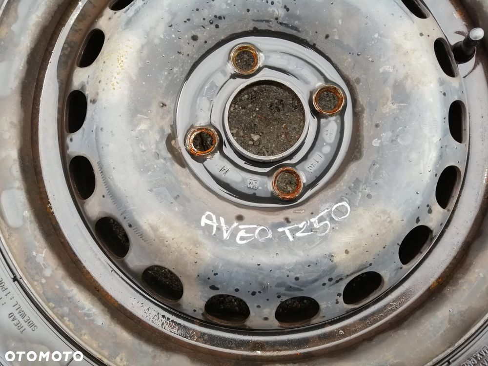 Chevrolet Aveo T250 komplet felg stalowych 4x100 z oponami 185/60 R14 - 6