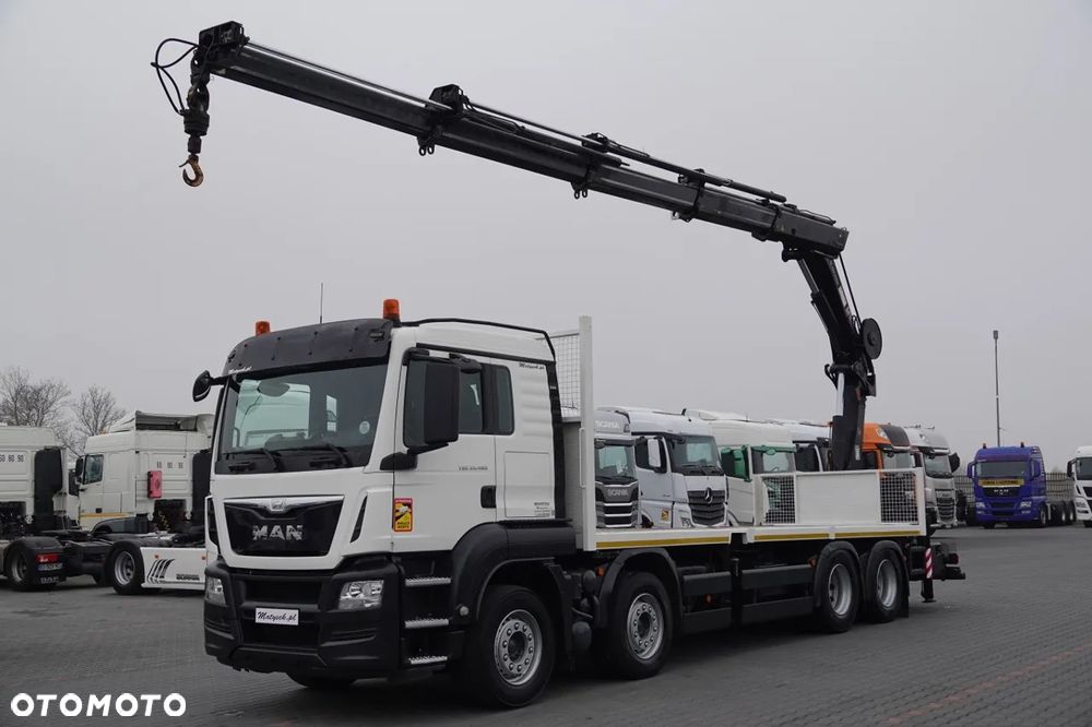 MAN MAN TGS 35.480 / 8x4 / HDS HIAB 288 EP-5 wysów : 12.7 M / SKRZYNIOWY - 7,4 M / UDŹWIG : 9400 KG / EURO 6 / STEROWANIE RADIOWE - 1