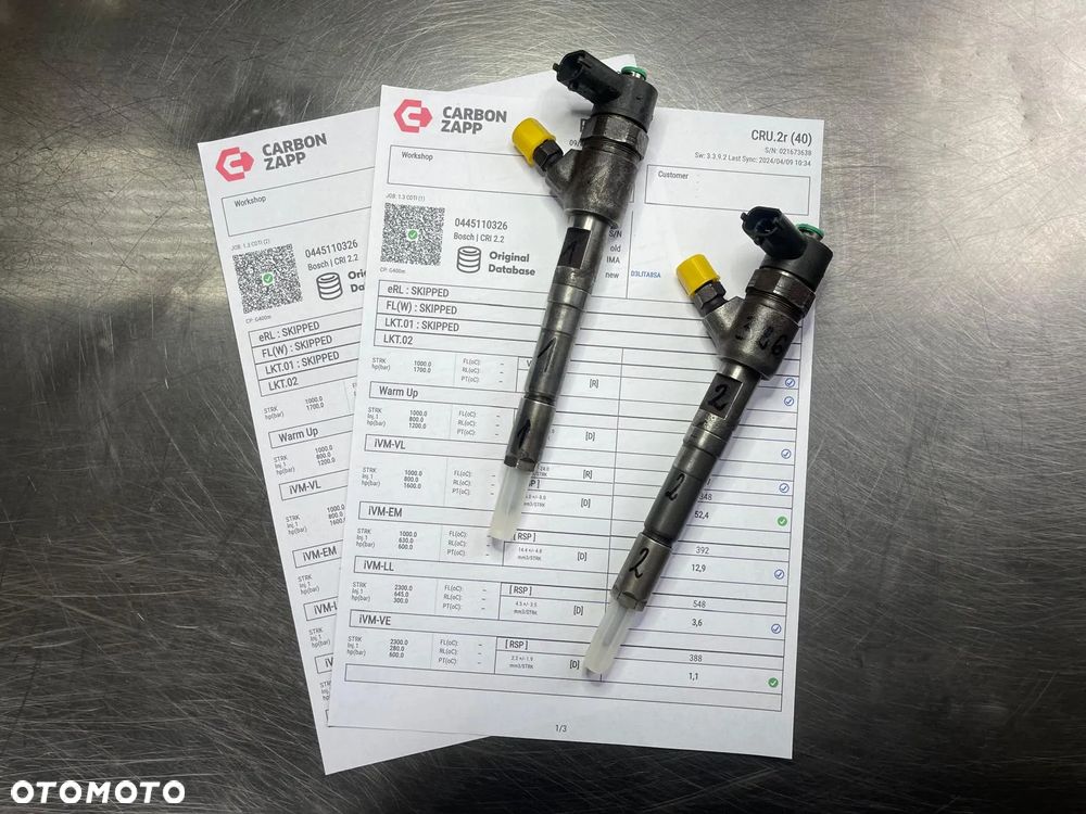 WTRYSKIWACZ TEST 1.3 CDTI 0445110326 WTRYSK IMA OPEL CORSA D ASTRA MERIVA SPRAWDZONE - 1