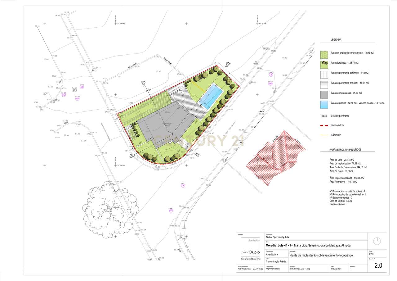 Terreno com projeto aprovado para moradia moderna na Charneca da Capar - Grande imagem: 4/18