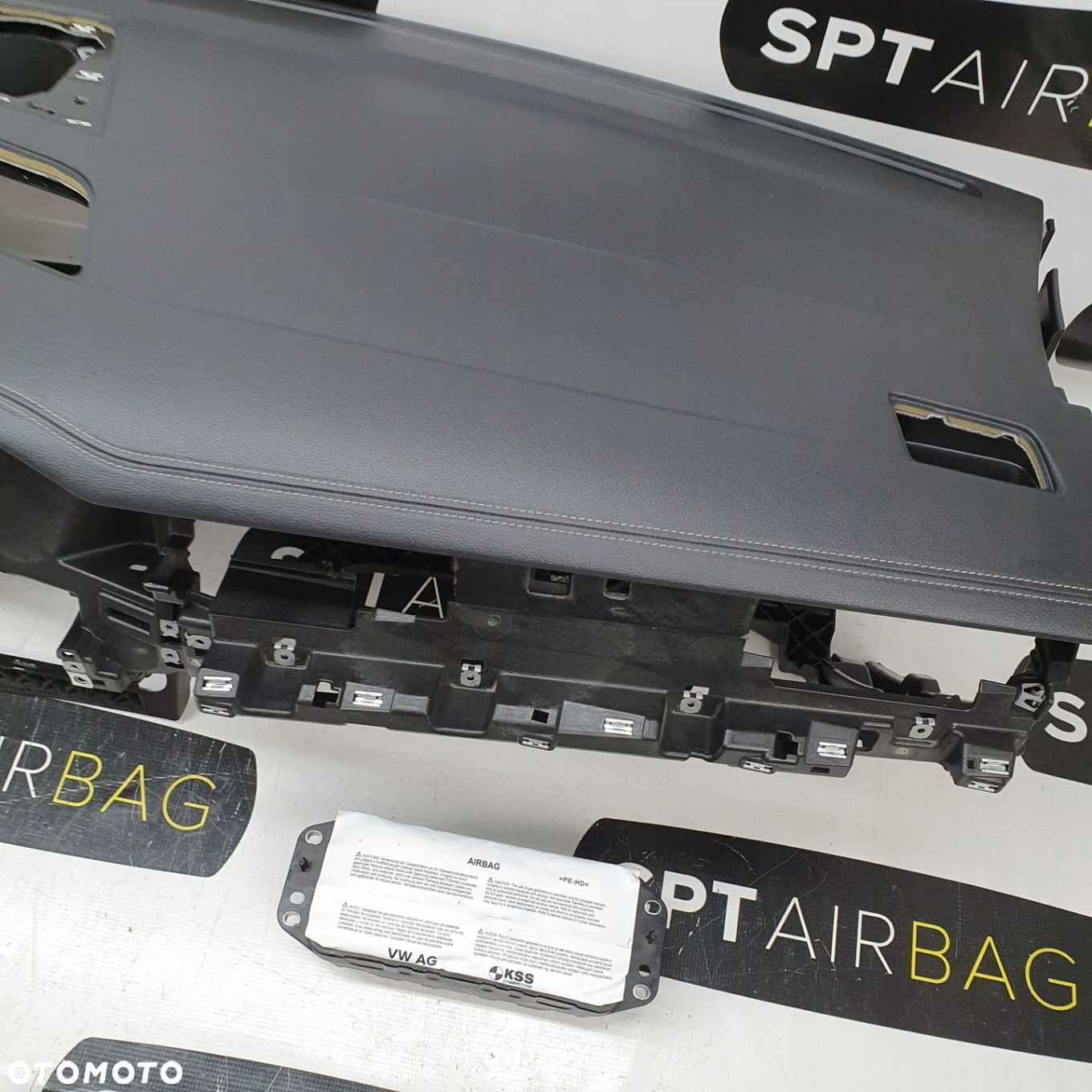 VW TOUAREG N. M. DESKA ROZDZIELCZA KONSOLA KOKPIT PULPIT PODUSZKI AIRBAG AIR BAG PASY KIT SET - 4
