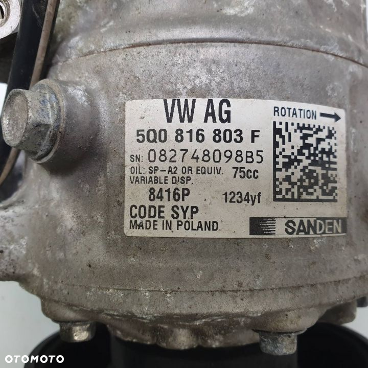SPRĘŻARKA KLIMATYZACJI SKODA FABIA III 5Q0816803F - 2
