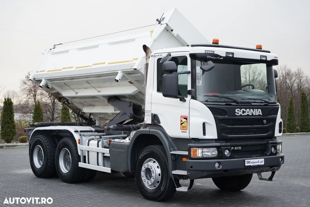 Scania P 410 / 6x4 / BASCULĂ DUBLU / HYDRODOLTA / BOARDMATIC / AUTOMATĂ / EURO 6 - 10