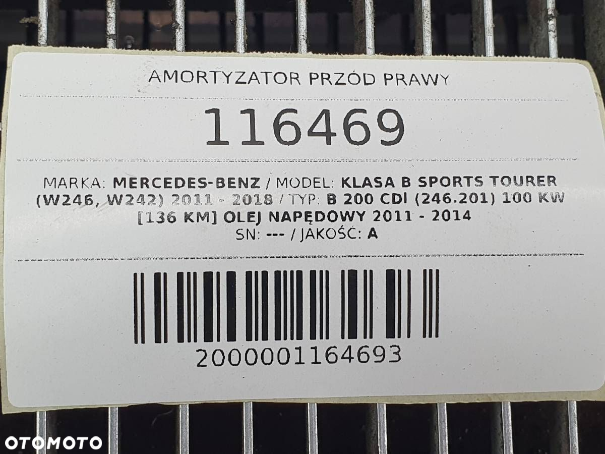 AMORTYZATOR PRZÓD PRAWY MCPHERSON MERCEDES W246 B200 1.8 CDI A2463209013 - 11