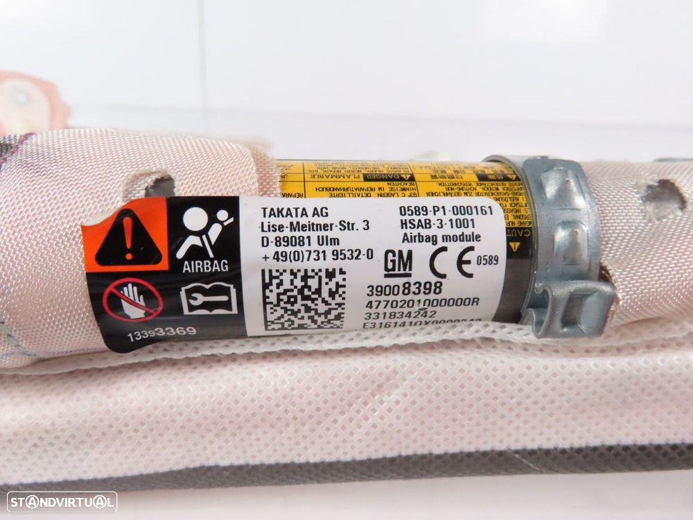 Airbag Cortina Direito Usado / Original OPEL ASTRA K (B16) 39008398 - 3